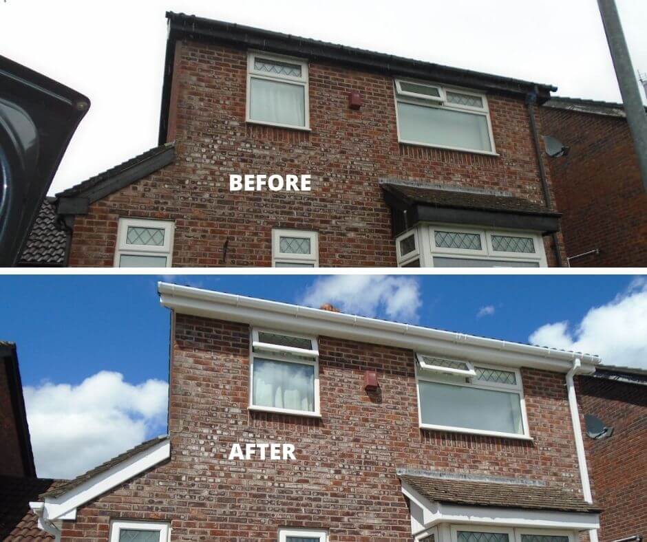 guttering before and after